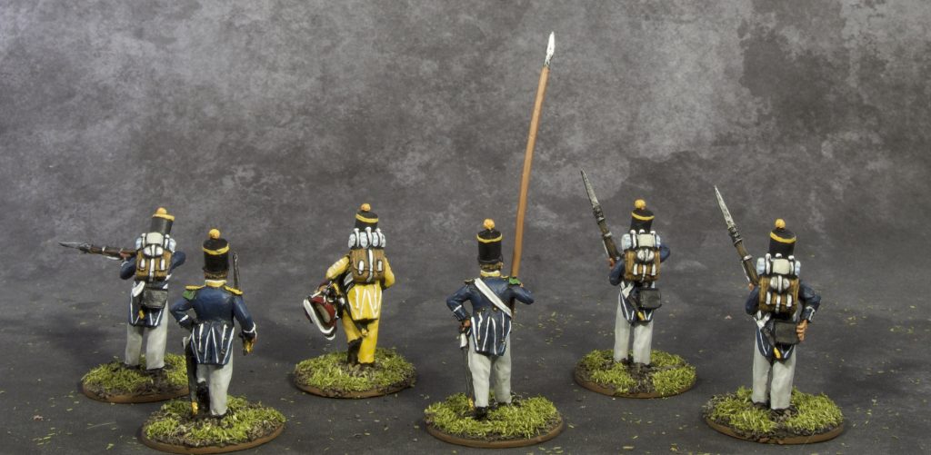 Painted Carlist Cristino Infantry 2nd Command Group (back)